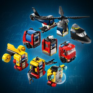 LEGO City Zestaw z helikopterem, wozem strażackim i łodzią podwodną (60462) 7