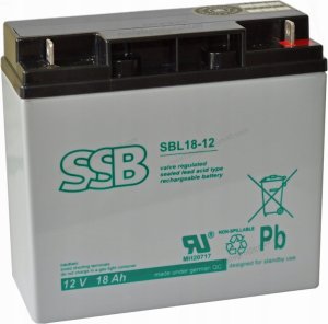 Lestar Akumuliatorius (AGM) SSB SBL 18Ah 12V F3 VRLA (pakuotėje 2) 6