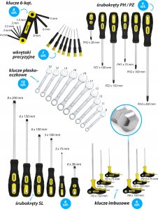 Wózek narzędziowy WMC TOOLS Szafka narzędz. wózek warsztatowy 253el. 17