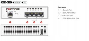 Zapora sieciowa Fortinet FORTINET FortiGate-30G 4xGE RJ45 ports including 3xInternal Ports 1xWAN Ports 3