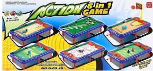 LeanToys Stół do Gry Piłkarzyki 6 w 1 Bilard Hokej Soccer LEAN Toys 10