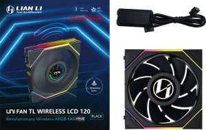 Wentylator Lian Li UNI FAN TL Wireless LCD 120 Reverse Blade czarny (12RTLLCD1W1B) 2