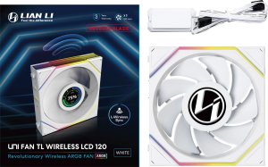 Wentylator Lian Li UNI FAN TL Wireless LCD 120 Reverse Blade biały (12RTLLCD1W1W) 4