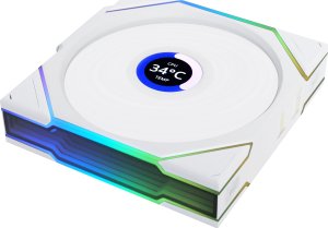 Wentylator Lian Li UNI FAN TL Wireless LCD 120 3-pack biały (12TLLCD1W3W) 3