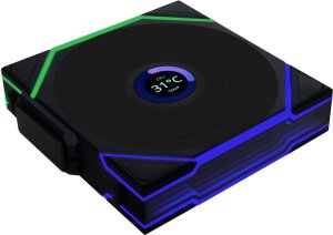 Wentylator Lian Li UNI FAN TL Wireless LCD 120 Reverse Blade 3-pack czarny (12RTLLCD1W3W) 6