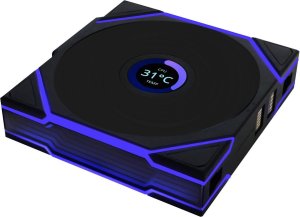 Wentylator Lian Li UNI FAN TL Wireless LCD 120 Reverse Blade 3-pack czarny (12RTLLCD1W3W) 7