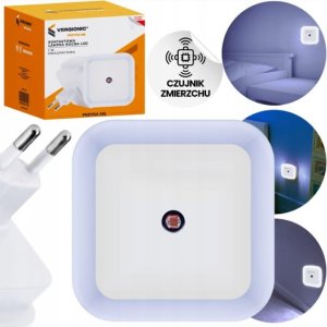 Lampka wtykowa do gniazdka VERGIONIC Kontaktowa lampka nocna LED 6,5x6,5cm 220V z czujnikiem zmierzchu 3