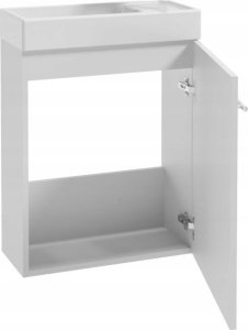 Stamar Szafka łazienkowa wisząca z umywalką baterią i syfonem 50x70 cm biała 2