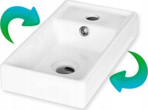 Stamar Szafka łazienkowa wisząca z umywalką baterią i syfonem 50x70 cm biała 6