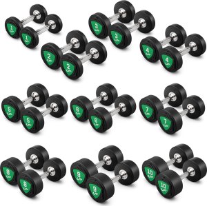UpForm Zestaw hantli stałych poliuretanowych 1-10kg (skok co 1 kg) 110 kg -UpForm 2