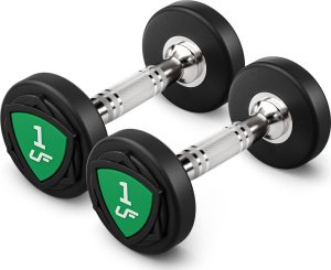 UpForm Zestaw hantli stałych poliuretanowych 1-10kg (skok co 1 kg) 110 kg -UpForm 3