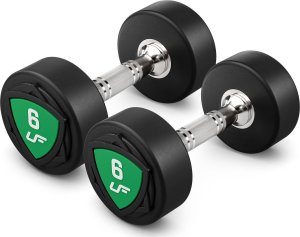 UpForm Zestaw hantli stałych poliuretanowych 1-10kg (skok co 1 kg) 110 kg -UpForm 8