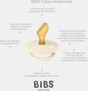 Bibs BIBS COLOUR ANATOMICAL CORAL S Smoczek ortodontyczny kauczuk Hevea 2