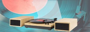 Gramofon Muse ML Gramofon stereo Fenton RP165L z głośnikami i bluetooth/ Jasne drewno 15