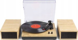 Gramofon Muse ML Gramofon stereo Fenton RP165L z głośnikami i bluetooth/ Jasne drewno 2