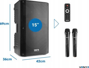 Kolumna Aukey ML Kolumna mobilna PORT VSA700 15" Vonyx 8