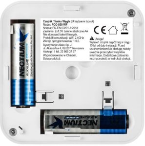 Inne Czujnik czadu Firesco FCO-850 WF bateryjny Wifi Tuya 8
