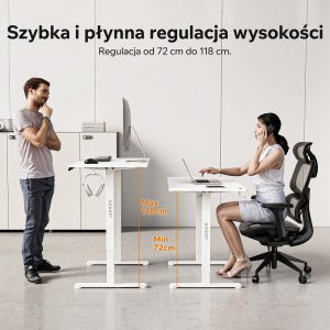 Biurko SENSE7 NOJO LIGHT Białe 120 cmx60 cm 3