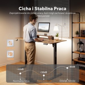 Biurko SENSE7 NOJO LIGHT Ciemnobrązowe 140 cmx70 cm 7