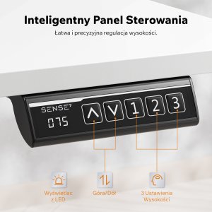 Biurko SENSE7 NOJO LIGHT Białe 140 cmx70 cm 4