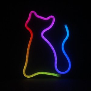 Neon dekoracyjny LED RGB KOT + pilot FLRN03 Forever Light 4