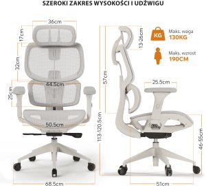 Krzesło biurowe SENSE7 NOBU light gray 6