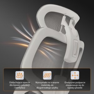 Krzesło biurowe SENSE7 NOBU light gray 10