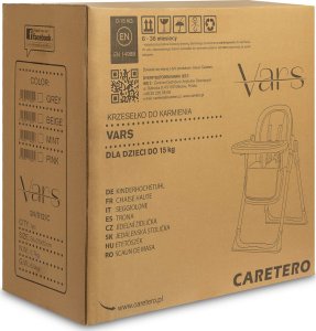 Caretero KRZESEŁKO DO KARMIENIA VARS GREY 5