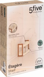 Koszyk prysznicowy 5five Organizer pod prysznic stojący NATUREO, 27 x 20,5 x 35 cm 2