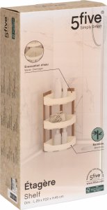 Koszyk prysznicowy 5five Organizer pod prysznic narożny stojący NATUREO* 29 x 22 x 45 cm 2