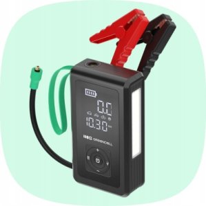 Kompresor samochodowy Green Cell Greencell PowerBoost Air / Rozrusznik / Powerbank do samochodu z kompresorem 8000mAh 1000A Urządzenie rozruchowe 9