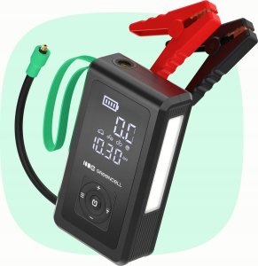 Kompresor samochodowy Green Cell Greencell PowerBoost Air / Rozrusznik / Powerbank do samochodu z kompresorem 8000mAh 1000A Urządzenie rozruchowe 10