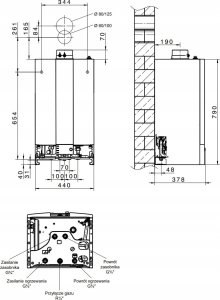 Piec gazowy Wolf Kocioł 1-fun.kondens - CGB-2-14 z modułem wyświetlacza AM 2