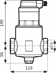 Afriso Separator powietrza FAR 313, z odpowietrznikiem automatycznym, przyłącza Rp1 1/4 (S)A 2