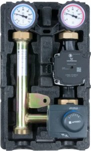 Afriso Grupa pompowa PrimoTherm K 180-2 DN25 GP 3-WM-SM, pompa Grundfos UPM3 Hybrid, zawór mieszający ARV Kvs12, siłownik ARM 343 ProClickA 2