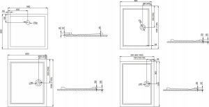 Brodzik Polimat Brodzik posadzkowy 120x80x3x5,5 GOLIAT 10