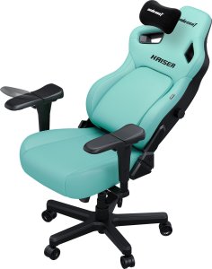Fotel gamingowy Kaiser 4 L Anda Seat skórzany zielony 2