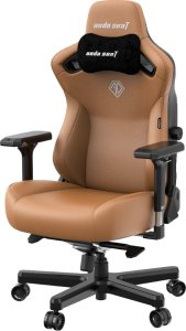 Fotel gamingowy skórzany Anda Seat Kaiser 3 L brązowy obrotowy 3