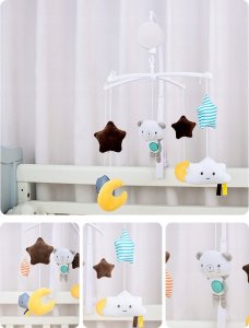EURObaby KARUZELA Z PLUSZAKAMI BIAŁA TOY-10 6