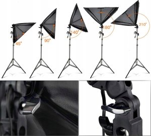 Zestaw studyjny Massa ZESTAW 2x SOFTBOX 50x70 + STATYW DOUBLE SHOX-003 7