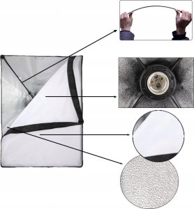 Zestaw studyjny Massa ZESTAW 2x SOFTBOX 50x70 + STATYW DOUBLE SHOX-003 9