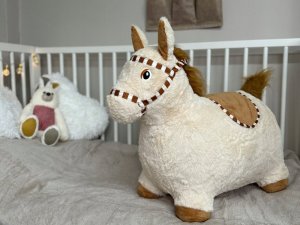 Jokomisiada Pompowany konik skoczek pluszowy do skakania dla dziecka pompka ZA5443 JB 10