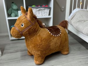 Jokomisiada Pompowany konik skoczek pluszowy do skakania dla dziecka pompka ZA5443 CB 10