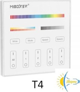 MiBoxer PILOT ŚCIENNY DO STEROWNIKÓW OŚWIETLENIA LED T4 2.4 GHz, MONO, CCT, RGB, RGBW, RGBCCT (RGBWW) MiBOXER 2