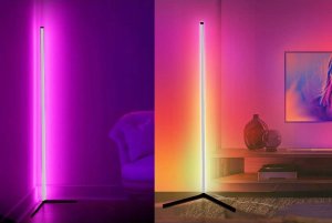 Lampa podłogowa TECKIN Lampa LED stojąca narożna 3D nowoczesne oświetlenie do sypialni i salonu 4