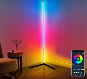Lampa podłogowa TECKIN Lampa LED stojąca narożna 3D nowoczesne oświetlenie do sypialni i salonu 5