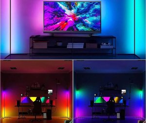 Lampa podłogowa TECKIN Lampa LED stojąca narożna 3D nowoczesne oświetlenie do sypialni i salonu 6