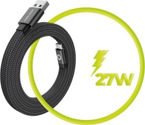 Kabel USB Mobile Origin USB-A - USB-C 1 m Czarny (MCF-USBA-1M-BLK) 9