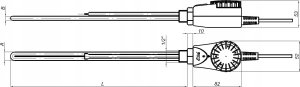 Eliko Grzałka do grzejnikow łazienkowych GRBT 0,3 300W 230V termostat czarna 2