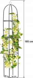 Planta Metalowa pergola ogrodowa 195x38x38cm Okrągła podpora dla roślin pnących 2